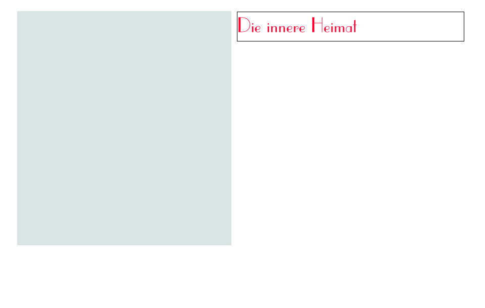 Die innere Heimat 